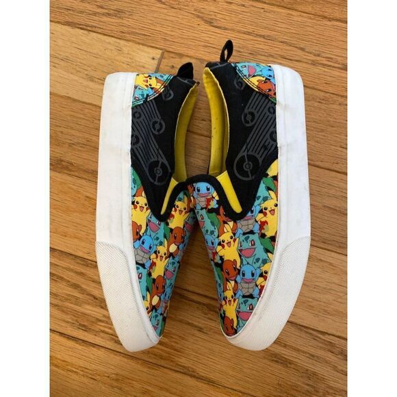 Pokemon Ground Up multicolor Boy's Low Top original Slip On casual Shoes size 4 - Picture 5 of 8